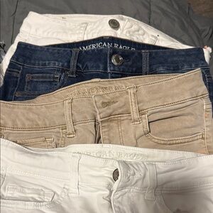 American Eagle Outfitters White Stretch Jeans